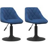 Furnova Vrtljiv jedilni stol 2 kosa moder žamet, (21928436) | Shoptok.si