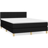 Maison Chic Box spring postelja - Vzmetna postelja z vzmetnico črna 140x200 cm blago SL20863, (21881119) | Shoptok.si