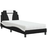  Krevet s madracem crno-bijeli 80 x 200 cm od umjetne kože | shoptok.hr