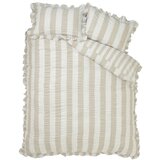 Catherine Lansfield Bež enojna posteljnina 135x200 cm Seersucker Frill Stripe – | Shoptok.si