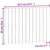  Uzglavlje za krevet Crno 82 5x3x60 cm od masivne borovine | shoptok.hr