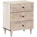  Ormar za krevet Bijelo 50 x 33 x 60 cm Čvrsto drvo manga - Bijelo | shoptok.hr
