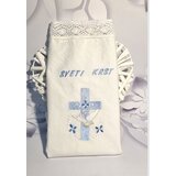  KRSTNI PRTIČEK s križcem in golobčkom - moder KRSPRT 05 Cene