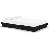 Maison Chic Posteljni okvir - Dvoposteljna postelja - Zakonska postelja črn iz trdnega lesa 120x190 cm-J14053, (21774573) | Shoptok.si