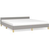 vidaXL Posteljni okvir z vzglavjem svetlo siv 160x200 cm blago | Shoptok.si