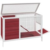  Kavez za zečeve boja kave 103 x 44 x 69,5 cm masivna borovina | shoptok.hr
