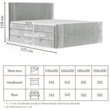 Maison de Rêve Svetlo siva boxspring postelja s prostorom za shranjevanje 200x200 cm Bergamo – | Shoptok.si