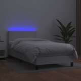  box spring s madracem LED bijeli 80x200 cm umjetna koža | shoptok.hr