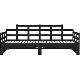  Izvlečna dnevna postelja črna trdna borovina 2x(90x200) cm, (20601221) | Shoptok.si