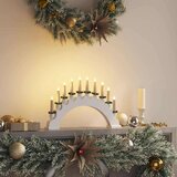 vidaXL božićni svijećnjak s 10 led svijećama bijelo 47 x 5 x 29 cm Cijene