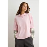 TRENDYOLMILLA ženska majica Twoaw27Ts00056, svetlo roze Cene