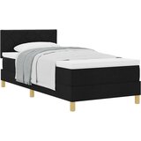 vidaXL Postelja z vzmetnico Črna 100x200 cm Tkanina, (22083703) Cene