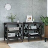  Bočni stolići 2 kom crni 40 x 42 x 50 cm od konstruiranog drva | shoptok.hr