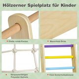 Unutarnja igrala > Igračke i hobiji > Drvene penjalice Ljestve, tobogan, ljuljačka 8 u 1 Set za penjanje za malu djecu 124 x 119 x 138 cm Prirodna boja | shoptok.hr