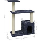 vidaXL Mačje drevo s praskalniki iz sisala temno sivo 70 cm | Shoptok.si