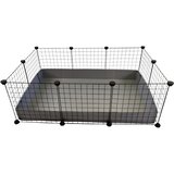 CC Modular cage 3x2 110x75 cm guinea pig, hedgehog, silver grey | shoptok.hr