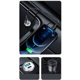 Joyroom mini dvojni avtopolnilec USB Type C / USB 20 W 5 A Power Delivery Quick Charge 3.0 AFC SCP | Shoptok.si