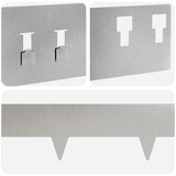  Ograda oko Travnjaka 20 pcs 100 x 12 cm Čelik Srebrna | shoptok.hr