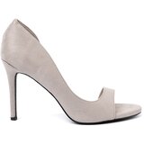 GOODIN Grey suede pumps with open toes Cene