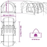  Tunelski šator Siva i narančasta 382 x 262 x 214 cm - Siva 382 x 262 x 206 cm | shoptok.hr
