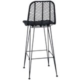  Barski stolac 2 pcs Crna 44 5 x 53 x 111 cm Ratan i čelik | shoptok.hr