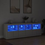 The Living Store Komoda z LED diodami bela 202x37x67 cm - Komoda, (21661025) Cene