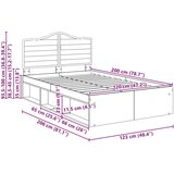  Konstrukcija postelje Sonoma 120 x 200 cm Masivno borovo les, (5000102266) | Shoptok.si