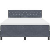  LED Box Spring Krevet Tamno siva 140 x 200 cm Baršun | shoptok.hr