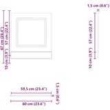  Ploča za perilicu posuđa Kalmar 60x1,5x57 cm konstruirano drvo | shoptok.hr
