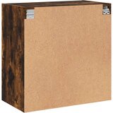 vidaXL Stenska omarica s steklenimi vrati dimljen hrast 68x37x68,5 cm | Shoptok.si