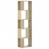  The Living Store Knjižna omara 5-nadstropna sonoma hrast 45x23,5x162,5 cm - Knjižna Omara, (21497211) | Shoptok.si