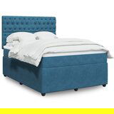 Maison Chic Box spring postelja - Vzmetna postelja z vzmetnico modra 160x200 cm žamet SL24590, (21879394) | Shoptok.si