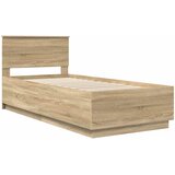  Krevetna konstrukcija s uzglavljem Hrast sonoma 70 x 190 cm | shoptok.hr