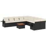 vidaXL 11-dijelni set vrtnih sofa od poliratana s jastucima crni | shoptok.hr