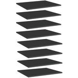 vidaXL Police za knjige 8 kom visoki sjaj crne 60x50x1,5 cm iverica | shoptok.hr