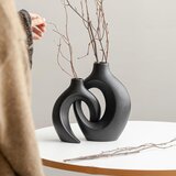 SUKIYPO 2x keramična dekorativna vaza z odprtino | Shoptok.si