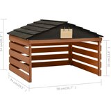  za robotsku kosilicu crno-smeđa 78x74x54 cm od jelovine | shoptok.hr