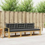  Set vanjskih sofa 3 kom. Bijela i antracit Poliester | shoptok.hr