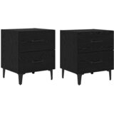 Ormarić za krevet s ladicama 2 pcs Crni hrast 40 x 35 x 47,5 cm | shoptok.hr