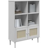  Regal za knjige SENJA izgled ratana bijeli 90x35x130cm borovina | Eponuda.com