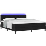 vidaXL Postelja z vzmetnico z vzmetnico Črna 180 x 200 cm blago, (5000126313) | Shoptok.si