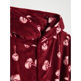Sinsay Mekani kućni ogrtač s pojasom u uzorku trešanja | shoptok.hr