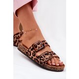 Boto Ladies Slippers With Clear On Cork Sole Leopard Brown Sercele | Shoptok.si
