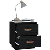  Noćni ormarići 2 kom crna 40 x 34 x 45 cm od masivne borovine | shoptok.hr