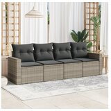 vidaXL 4-dijelni set vrtnih sofa s jastucima svijetlosivi poliratan | shoptok.hr