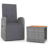 The Living Store Vrtna sedežna garnitura 2-delna poli ratan in trden les akacije - Vrtna Sedežna Garnitura, (21421874) | Shoptok.si