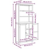  Komplet shranjevalnega pohištva z vrati Rjava Konstruiran les, (5000113221) | Shoptok.si