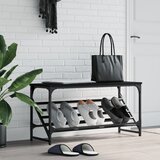  The Living Store Regal za čevlje črn 90x30x45 cm inženirski les - Regal Za Čevlje, (21444750) Cene