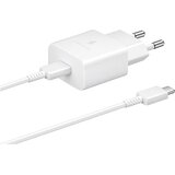 Samsung stenski polnilec z enim USB-C vhodom 15W in priloženim USB-C v USB-C kablom bele barve dolžine 1m EP-T1510EWE + EP-DA705BWE (OEM pakiranje) Cene