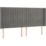  LED uzglavlje svjetlosivo 163 x 16 x 118/128 cm baršunasto | shoptok.hr